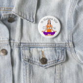 Het kalmeert mijn chakra ronde button 5,7 cm (In situ)