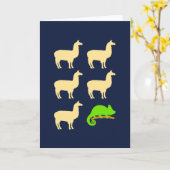 Het Kameleon van de Lama van de Lama van de Lama Kaart (Gele Bloem)