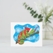 Het Kameleon van Kerstmis Feestdagenkaart (Staand voorkant)