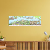 Het kamp van de Engelse strijdkrachten Canvas Afdruk (Insitu (Woonkamer))