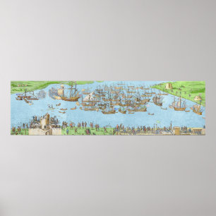 Het kamp van de Engelse strijdkrachten Poster