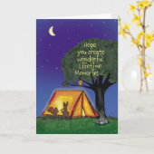 Het Kamp van de zomer - Misser u - Wenskaart Kaart (Gele Bloem)