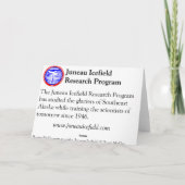 Het Kamp van het gebied bij Nacht Juneau Icefield Kaart (Achterkant)