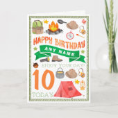 Het kamperen de Tent Gepersonaliseerde Kaart van (Voorkant)