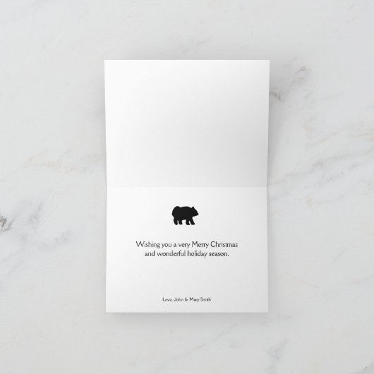 HET KAMPEREN DRAAGT VAN HET BOS ADIRONDACK- FEESTDAGEN KAART (Binnen)