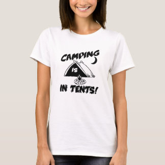 Het kamperen is in het Shirt van Tenten