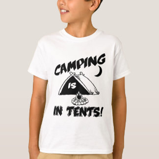 Het kamperen is in het Shirt van Tenten