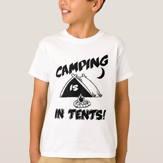 Het kamperen is in het Shirt van Tenten (Voorkant)
