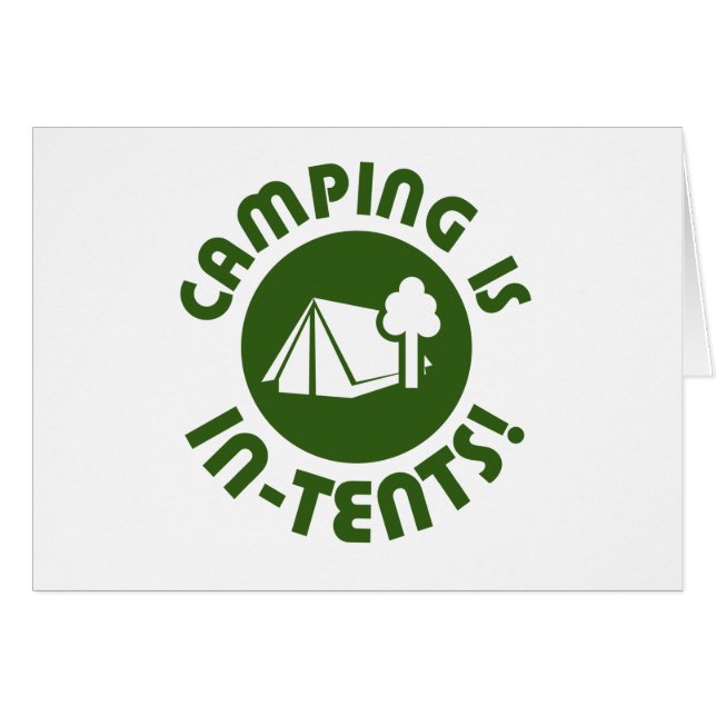 Het kamperen is in tenten (Voorkant Horizontaal)
