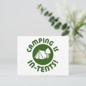 Het kamperen is in tenten briefkaart (Staand voorkant)
