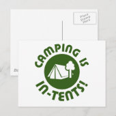 Het kamperen is in tenten briefkaart (Voorkant / Achterkant)