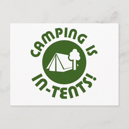 Het kamperen is in tenten briefkaart (Voorkant)