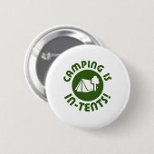 Het kamperen is in tenten ronde button 5,7 cm (Voorkant /achterkant)