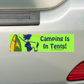 Het kamperen is (intens) in tenten bumpersticker (Op auto)