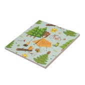 Het kamperen Patroon Tegeltje (Zijkant)