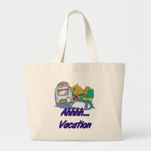 Het Kamperen van de Vakantie van Ahh Grote Tote Bag