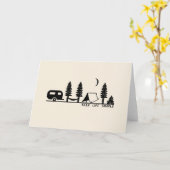 Het kamperen Wenskaart Kaart (Gele Bloem)