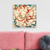 Het kamperfoelie patroon (William Morri-1876) Canvas Afdruk (Insitu (Woonkamer))