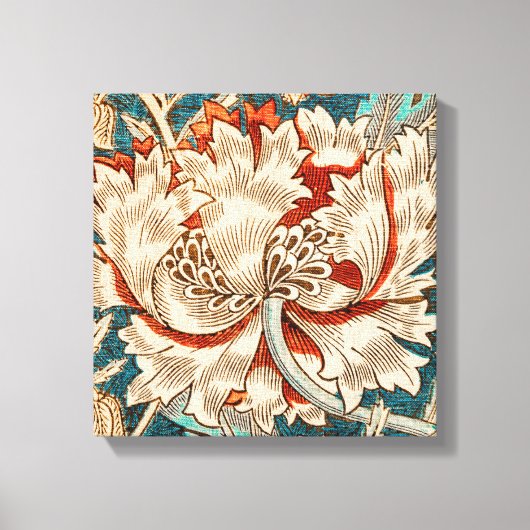 Het kamperfoelie patroon (William Morri-1876) Canvas Afdruk (Voorkant)