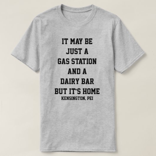 Het kan gewoon een benzinestation en een melkbar z t-shirt (Design voorkant)