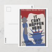 Het kan hier niet gebeuren, performance play briefkaart (Voorkant / Achterkant)