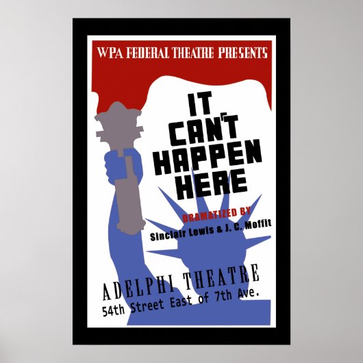 Het kan hier niet gebeuren WPA Poster (Voorkant)