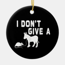 Het kan me geen bal schelen grappige Ezel, Diereng Keramisch Ornament