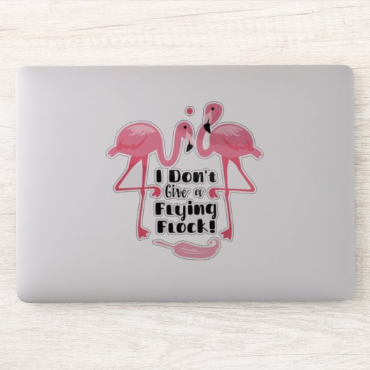 Het kan me geen Flamingo Cut-Out schelen Sticker (Computer)
