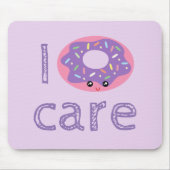Het kan me geen leuke kawaii grappige doughnut hum muismat (Voorkant)