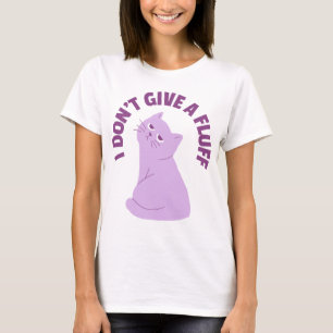 Het kan me geen pluizige grappige kat schelen t-shirt