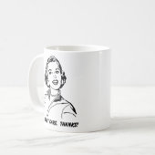 Het kan me niet schelen. Bedankt! Funny Mug Koffiemok (Voorkant links)