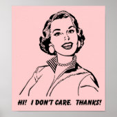 Het kan me niet schelen. Bedankt! Funny Poster Sig (Voorkant)