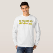"Het kan me niet schelen" Cute Expression Design. T-shirt (Voorkant volledig)