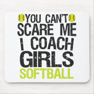 Het kan me niet schelen dat ik Coach Girls Softbal Muismat