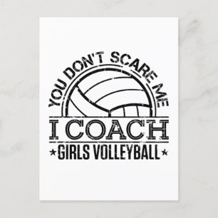 Het kan me niet schelen dat ik Coach Girls Volleyb Briefkaart