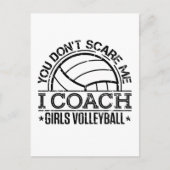 Het kan me niet schelen dat ik Coach Girls Volleyb Briefkaart (Voorkant)