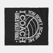 Het kan me niet schelen dat ik Coach Girls Volleyb Fleece Deken (Voorkant (Horizontaal))