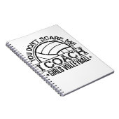 Het kan me niet schelen dat ik Coach Girls Volleyb Notitieboek (Rechterzijde)