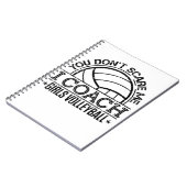 Het kan me niet schelen dat ik Coach Girls Volleyb Notitieboek (Linkerzijde)