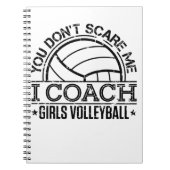 Het kan me niet schelen dat ik Coach Girls Volleyb Notitieboek (Voorkant)