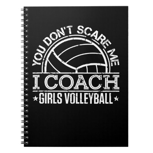 Het kan me niet schelen dat ik Coach Girls Volleyb Notitieboek (Voorkant)