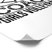 Het kan me niet schelen dat ik Coach Girls Volleyb Poster (Hoek)