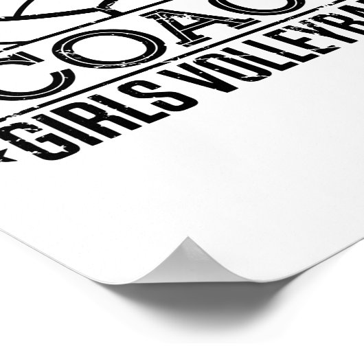 Het kan me niet schelen dat ik Coach Girls Volleyb Poster (Hoek)