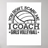 Het kan me niet schelen dat ik Coach Girls Volleyb Poster (Voorkant)