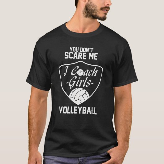Het kan me niet schelen dat ik Coach Girls Volleyb T-shirt (Voorkant)