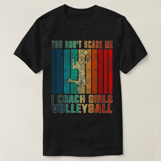 Het kan me niet schelen dat ik Coach Girls Volleyb T-shirt (Design voorkant)