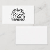 Het kan me niet schelen dat ik Coach Girls Volleyb Visitekaartje (Voorkant / Achterkant)