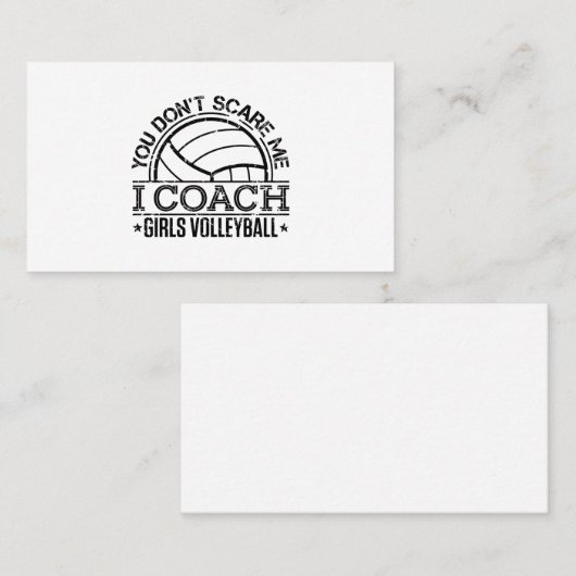Het kan me niet schelen dat ik Coach Girls Volleyb Visitekaartje (Voorkant / Achterkant)