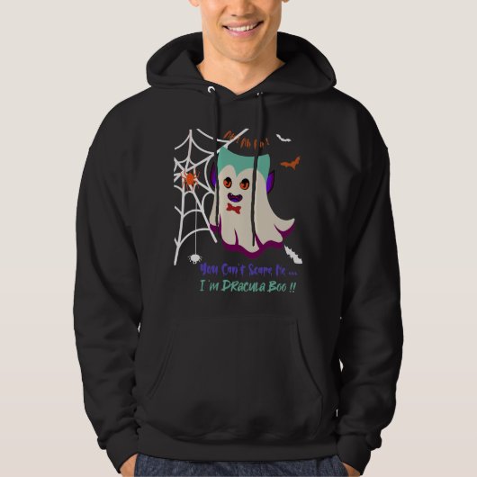 Het kan me niet schelen dat ik Dracula Boo Black H Hoodie (Voorkant)