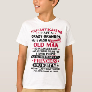 Het kan me niet schelen dat ik een gekke opa heb t-shirt